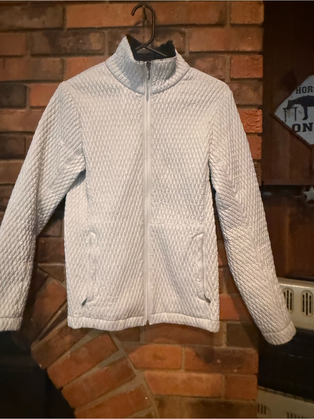 Women’s small COLUMBIA Quilted Full-Zip Jacket - White LIKE NEW